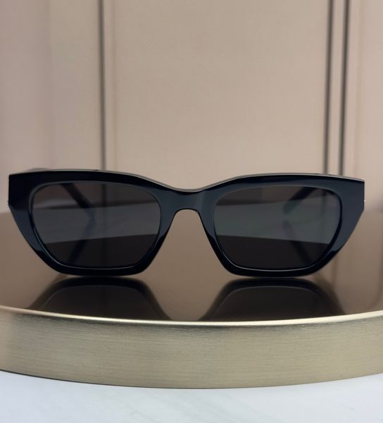 Сонцезахисні окуляри Saint Laurent SL M127 чорні прямокутні ацетат жіночі