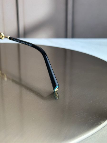 Сонцезахисні окуляри Tiffany & Co TF3104D овальні золоті голуба лінза жіночі