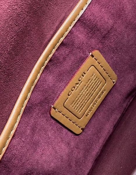 Жіноча шкіряна сумка COACH Camellia Parker 30585 на ланцюжку коричнева