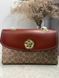 Жіноча шкіряна сумка COACH Camellia Parker 30585 на ланцюжку коричнева &mdash; фото 1