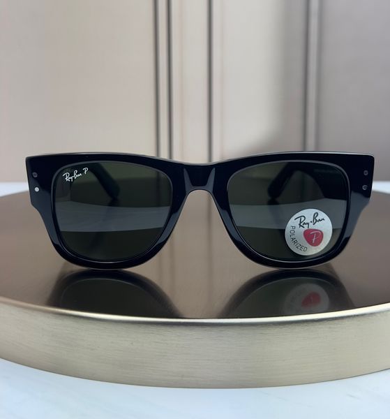 Сонцезахисні окуляри Ray-Ban Mega Wayfarer RB0840S чорні G15 поляризовані унісекс