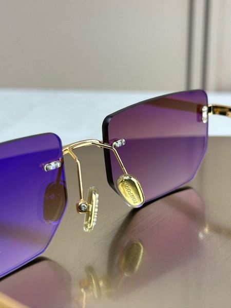 Tom Ford FT1355 золоті безободкові геометричні, коричнева лінза, унісекс, оригінал