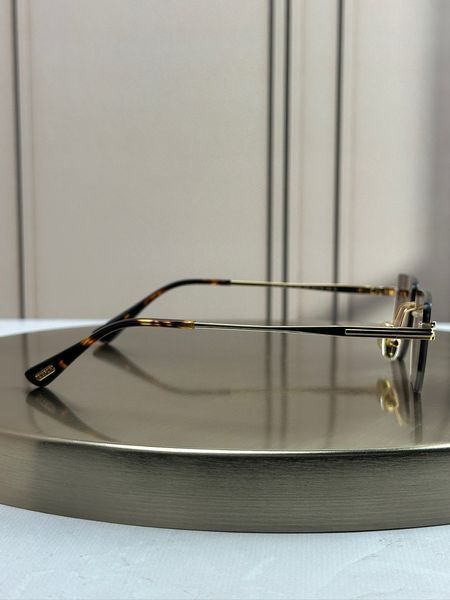 Tom Ford FT1355 золоті безободкові геометричні, коричнева лінза, унісекс, оригінал
