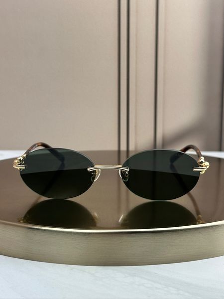 Сонцезахисні окуляри Tiffany & Co TF3104D безоправні овальні золоті жіночі