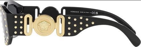 Сонцезахисні окуляри Versace VE4361 зі стразами чорні жіночі Медуза темна лінза оригінал