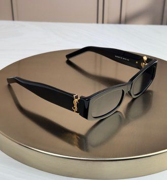 Сонцезахисні окуляри Saint Laurent SL M152 чорні овальні ацетат жіночі
