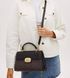 Сумка жіноча шкіряна Coach Eliza Top Logo Brown Black коричнева чорна сумка жіноча COA09374 фото 6