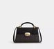 Сумка жіноча шкіряна Coach Eliza Top Logo Brown Black коричнева чорна сумка жіноча COA09374 фото 3