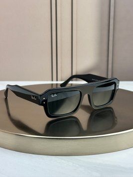 Сонцезахисні окуляри Ray-Ban RB4454 чорні, сіро-блакитна лінза, прямокутні масивні, унісекс, оригінал RBN02257 фото