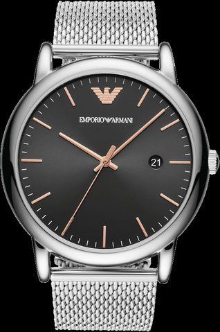 Чоловічий годинник Emporio Armani Luigi AR11272 (Сріблястий / Чорний циферблат)