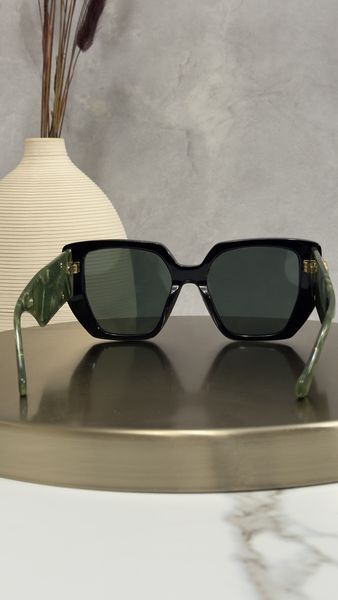 Сонцезахисні окуляри Gucci GG0956S 001 зелені зелена лінза жіночі