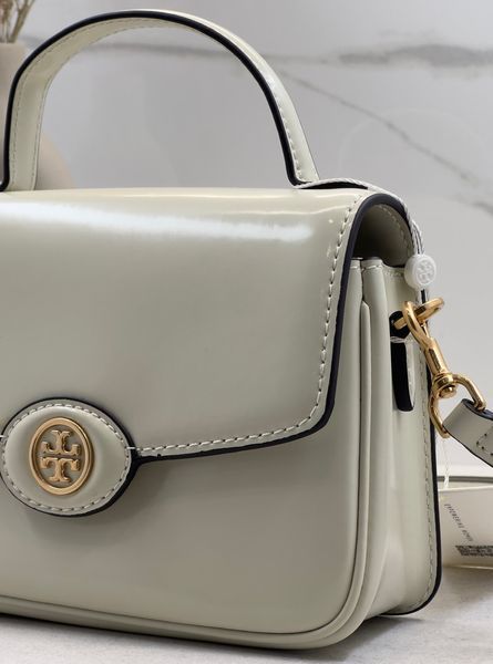 Жіноча шкіряна сумка TORY BURCH Robinson Crossbody біла