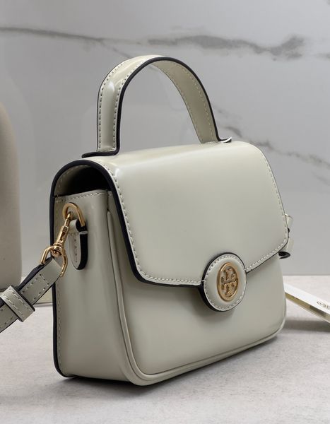 Жіноча шкіряна сумка TORY BURCH Robinson Crossbody біла