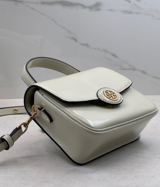 Жіноча шкіряна сумка TORY BURCH Robinson Crossbody біла