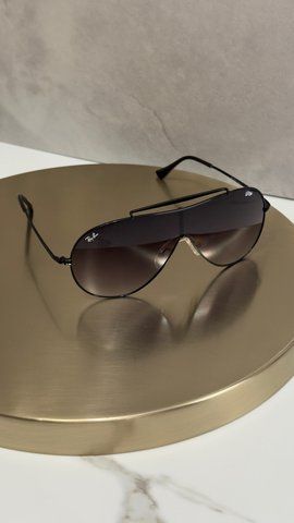 Сонцезахисні окуляри Ray-Ban RB3597 Wings маска-щит чорні унісекс