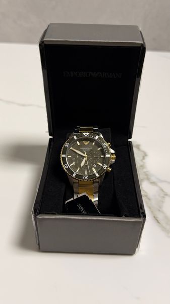Чоловічий годинник Emporio Armani Diver AR11361 з хронографом (Біколор / Чорний)