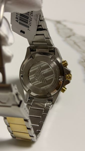 Чоловічий годинник Emporio Armani Diver AR11361 з хронографом (Біколор / Чорний)