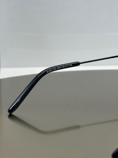 Сонцезахисні окуляри Saint Laurent SL 302 Lisa чорні ромбоподібні металеві унісекс
