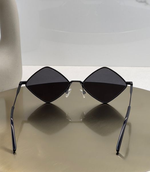 Сонцезахисні окуляри Saint Laurent SL 302 Lisa чорні ромбоподібні металеві унісекс