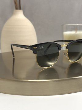 Сонцезахисні окуляри Ray-Ban RB3016 Clubmaster чорні золото G15 унісекс