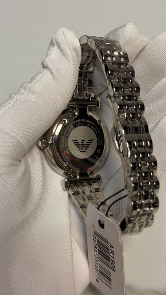 Жіночий годинник Emporio Armani Gianni T-Bar AR1908 з кристалами Swarovski (Сріблястий)