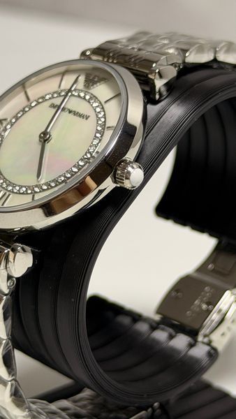 Жіночий годинник Emporio Armani Gianni T-Bar AR1908 з кристалами Swarovski (Сріблястий)