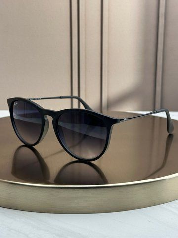 Сонцезахисні окуляри Ray-Ban Erika RB4171 чорні матові градієнт круглі жіночі