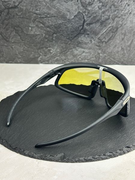 Сонцезахисні окуляри Oakley Resistor OO9484 чорні матові з синьою лінзою Prizm Sapphire, спортивний щиток, унісекс, оригінал OAK16653 фото