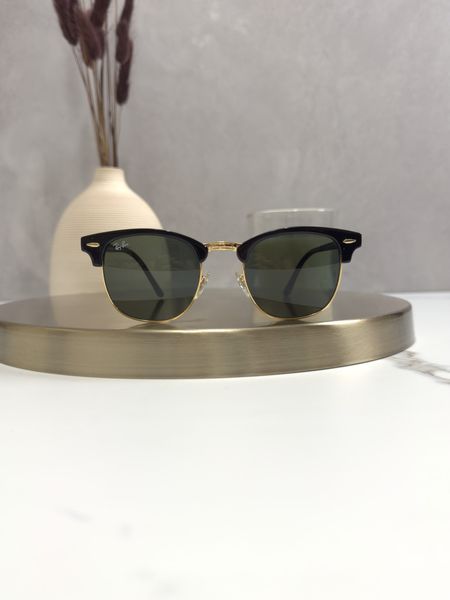 Сонцезахисні окуляри Ray-Ban RB3016 Clubmaster чорні золото G15 унісекс