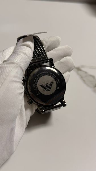 Чоловічий годинник Emporio Armani Luigi AR1979 з хронографом (Сірий / Синій циферблат)