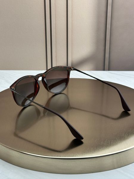 Сонцезахисні окуляри Ray-Ban Erika RB4171 гавана коричнева лінза круглі жіночі