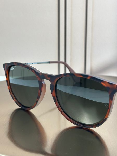 Сонцезахисні окуляри Ray-Ban Erika RB4171 гавана поляризовані круглі жіночі
