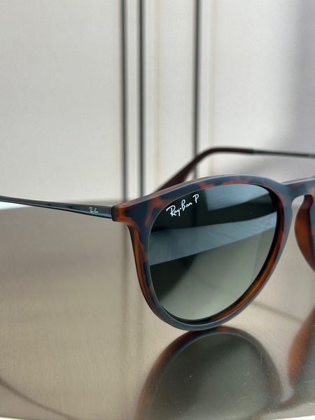 Сонцезахисні окуляри Ray-Ban Erika RB4171 гавана поляризовані круглі жіночі