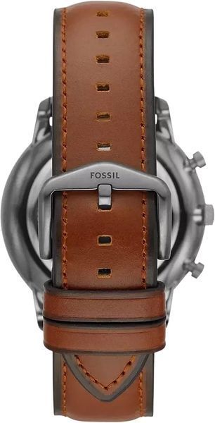 Чоловічий годинник Fossil Neutra FS5512 з хронографом (Сірий / Коричневий шкіряний ремінець)