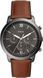 Чоловічий годинник Fossil Neutra FS5512 з хронографом (Сірий / Коричневий шкіряний ремінець) &mdash; фото 1