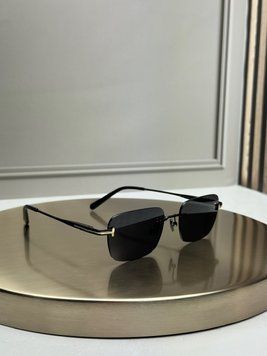 Сонцезахисні окуляри Tom Ford FT1354 чорні безободкові прямокутні, темна лінза, унісекс, оригінал TMF54619 фото
