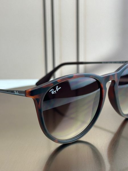 Сонцезахисні окуляри Ray-Ban Erika RB4171 гавана коричнева лінза круглі жіночі