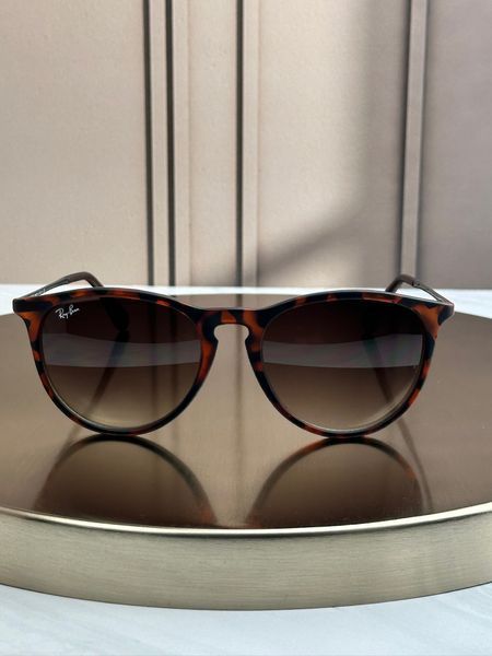 Сонцезахисні окуляри Ray-Ban Erika RB4171 гавана коричнева лінза круглі жіночі