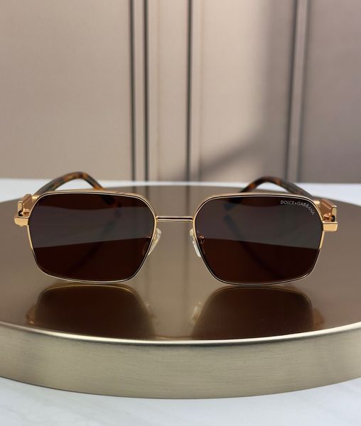 Сонцезахисні окуляри Dolce & Gabbana DG2316 золоті прямокутні чоловічі