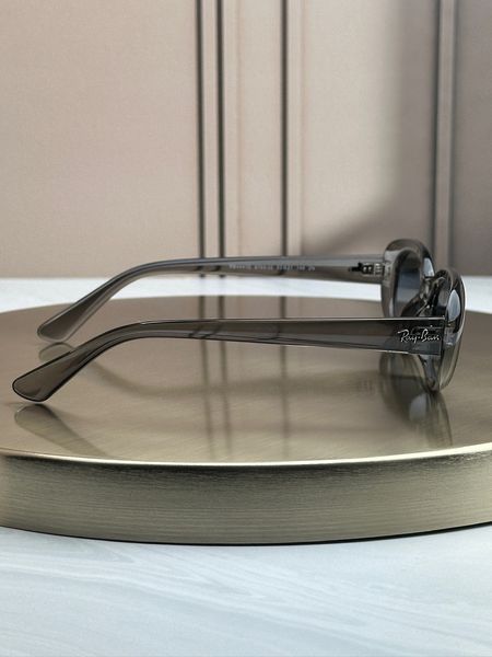Солнцезащитные очки Ray-Ban RB4441D прозрачные серые, серо-зеленый градиент, овальные, женские, унисекс