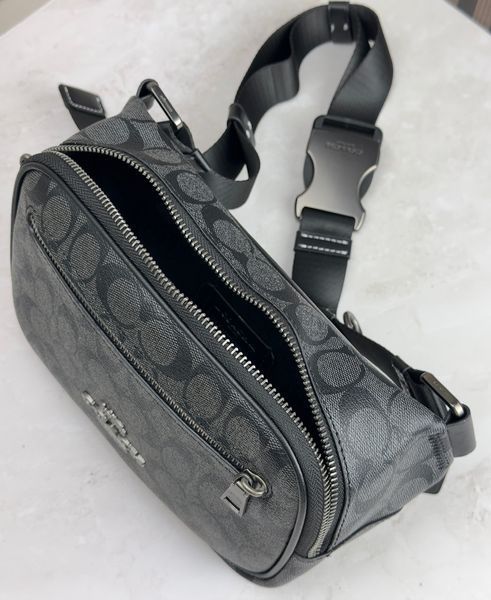 Мужская сумка бананка COACH Elias Belt Bag In Signature Canvas