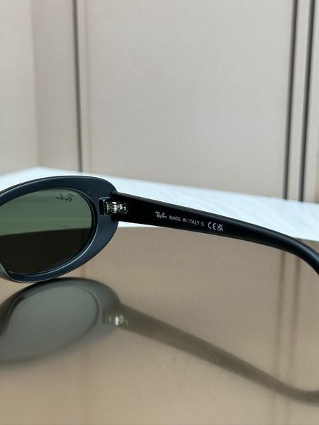 Сонцезахисні окуляри Ray-Ban RB4441D чорні зелена лінза овальні унісекс