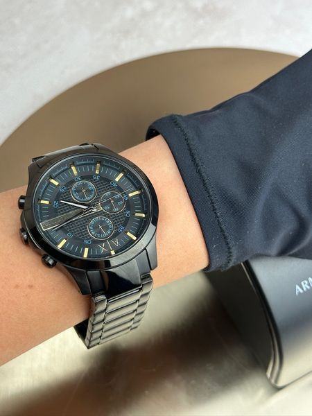 Чоловічий годинник Armani Exchange Hampton AX2164 з хронографом (Чорний)