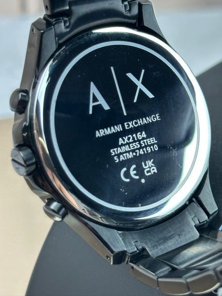 Чоловічий годинник Armani Exchange Hampton AX2164 з хронографом (Чорний)