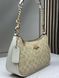 Жіноча сумка Coach Teri Shoulder Bag Signature Canvas Light Khaki Кросбоді Багет Біла &mdash; фото 2