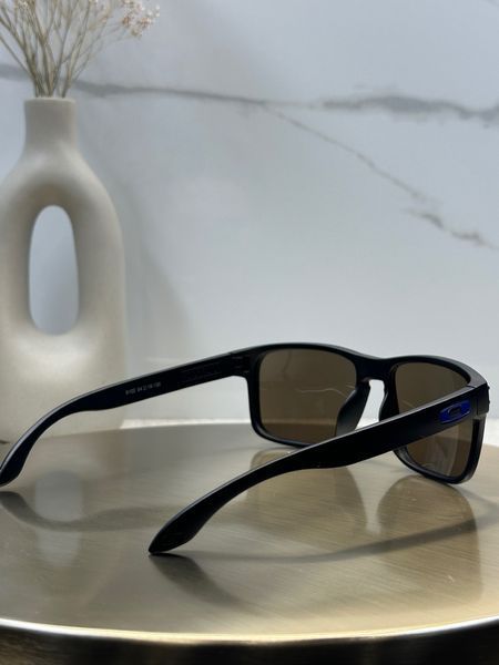 Сонцезахисні окуляри Oakley Holbrook OO9102 чорні синя дзеркальна лінза унісекс