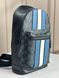 Сумка унісекс Coach West Pack In Signature Canvas With Varsity Stripe Charcoal/Denim/Chalk &mdash; фото 3