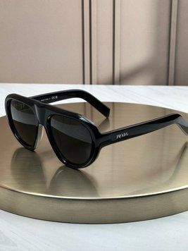 Сонцезахисні окуляри Prada SPR C05 чорні авіатори ацетат темна лінза унісекс