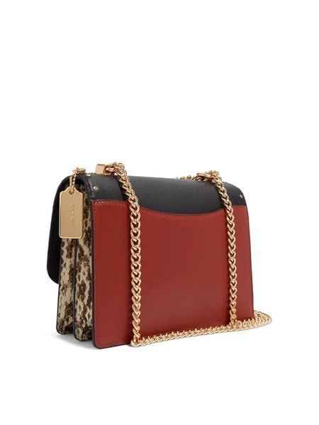Сумка жіноча кросбоді Coach Klare Signature Canvas та ланцюжком (Чорна/Мульти) COA74025 фото