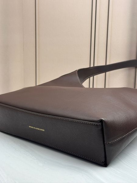 Женская сумка Coach Brooklyn Shoulder Bag Кожаная Темно-коричневая Хобо